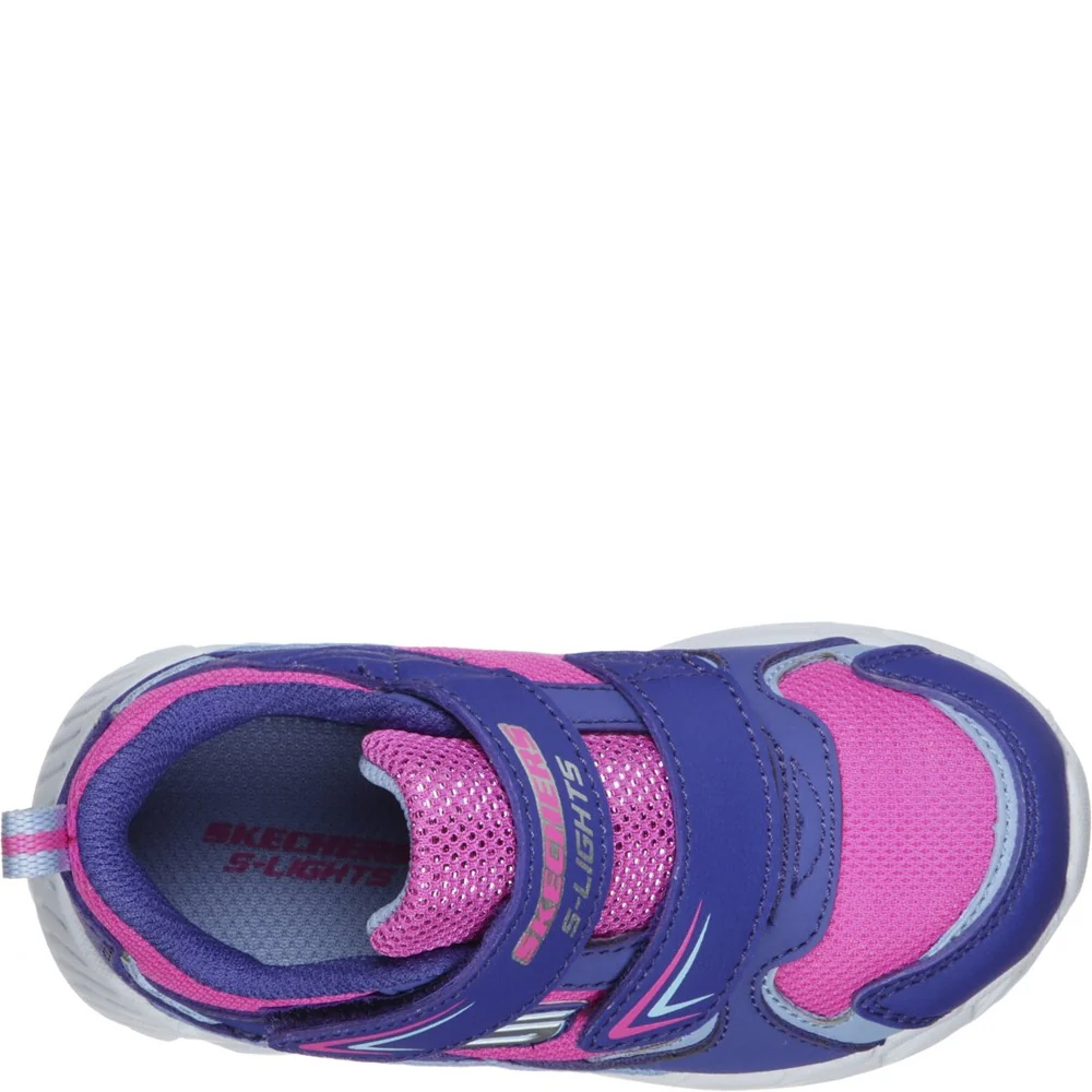 Skechers S Lights Magna-Lights Goal Achiever Touch Fastening Trainer - Image 4