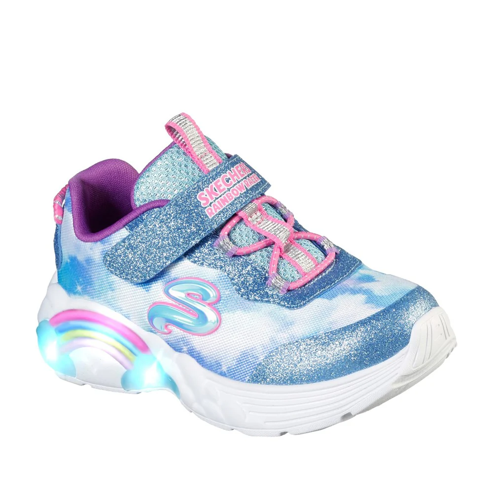 Skechers S Lights Rainbow Racers Trainer - Image 3