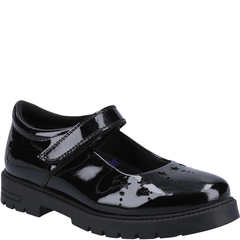 Hush Puppies Sabrina Patent Junior School Shoes