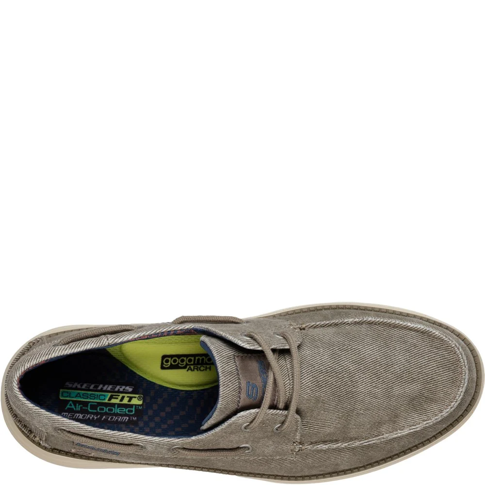 Skechers Status 2.0 Lorano Moc Toe Canvas Lace Up Shoe - Image 4