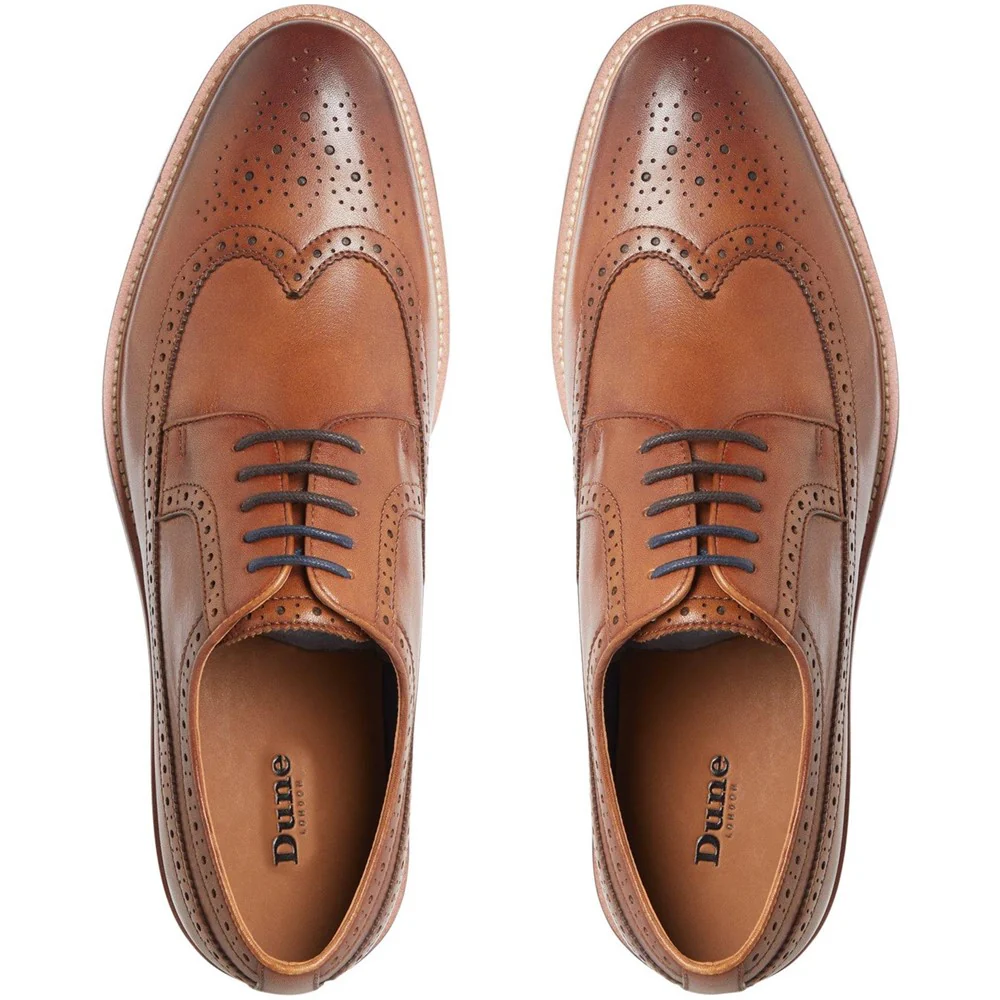 Dune Superior Leather Wingtip Brogue Shoes - Image 6