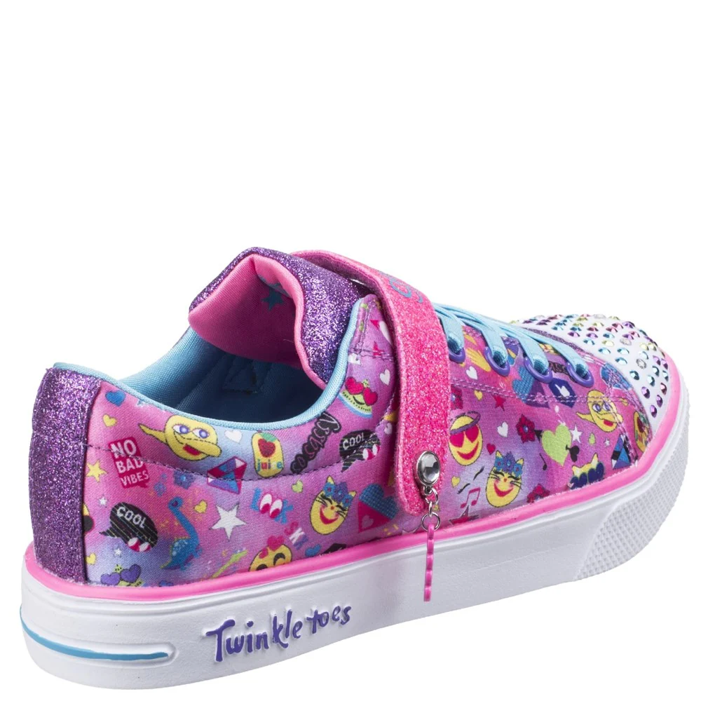 Skechers Twinkle Breeze 2.0 Character Cutie Touch Fastening Trainer - Image 2