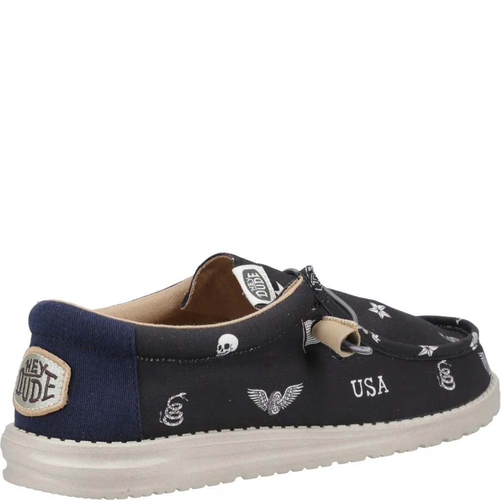 HEYDUDE Wally Stars n Skulls Shoe - Image 2