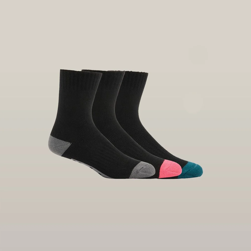 Hard Yakka Core Bamboo Rich Padded Crew Socks - 3 Pack